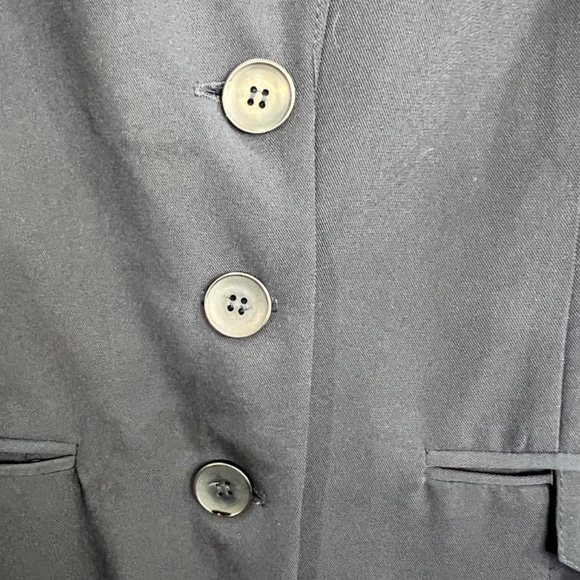 Vintage 90s minimalist Canadian made long blue duster jacket coat 9/10 - Picture 11 of 13